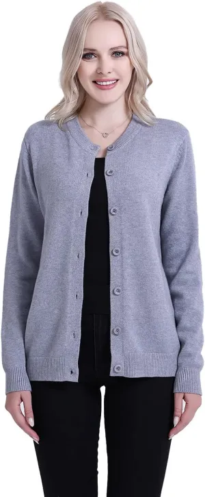 SMILING PINKER Womens Cardigan Sweater Button Down Thick and Soft Mother Grandmother Gift