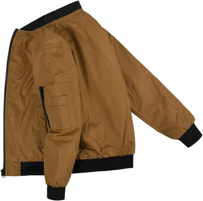 SNOW DREAMS Boys Girls Bomber Jacket Flight Jackets Spring Varsity Jacket