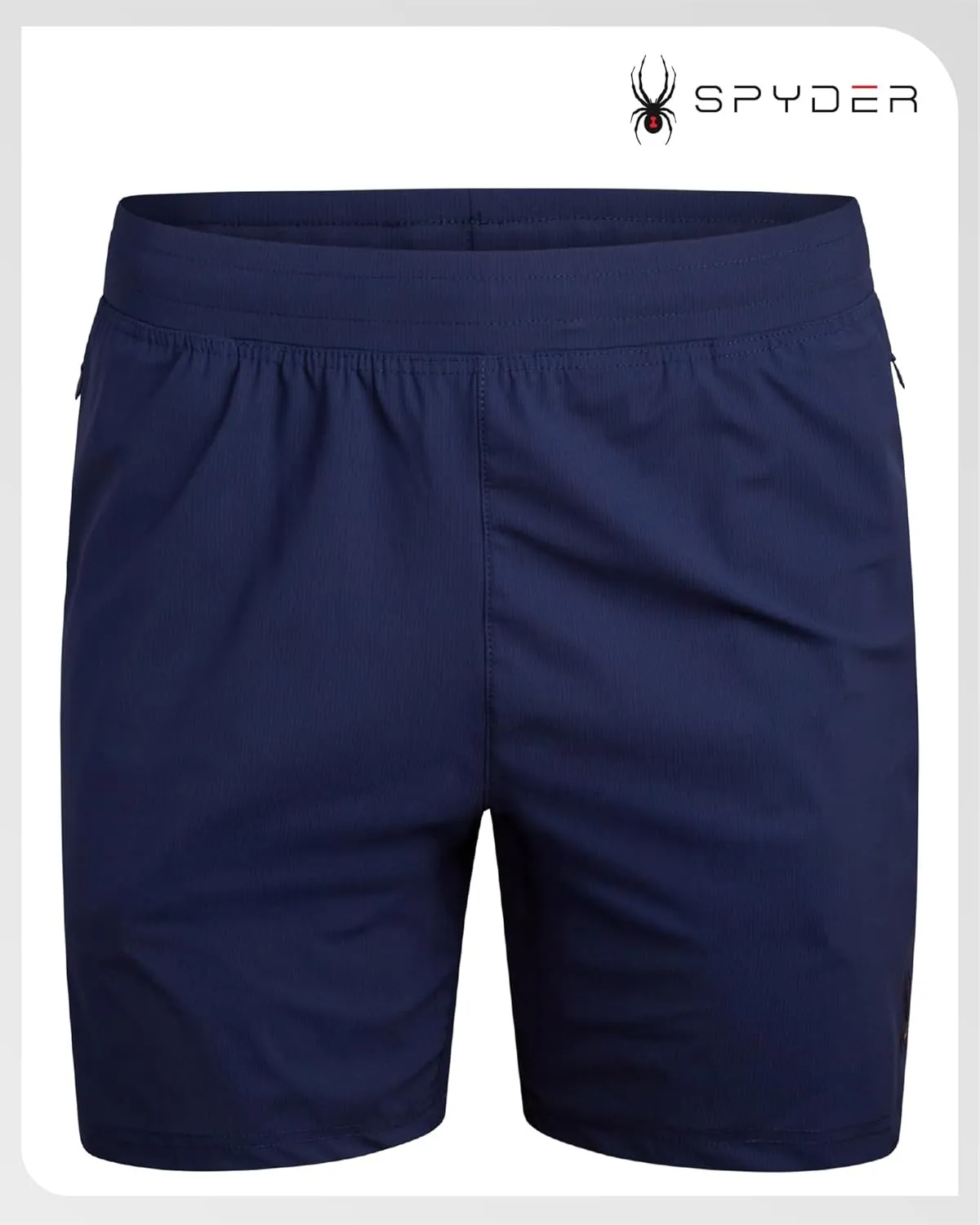 Spyder Men's Gym Shorts - Nylon Stretch 7'' Knit Active Workout Shorts with Zipper Pockets for Running, Hiking (Sizes: S-XL)