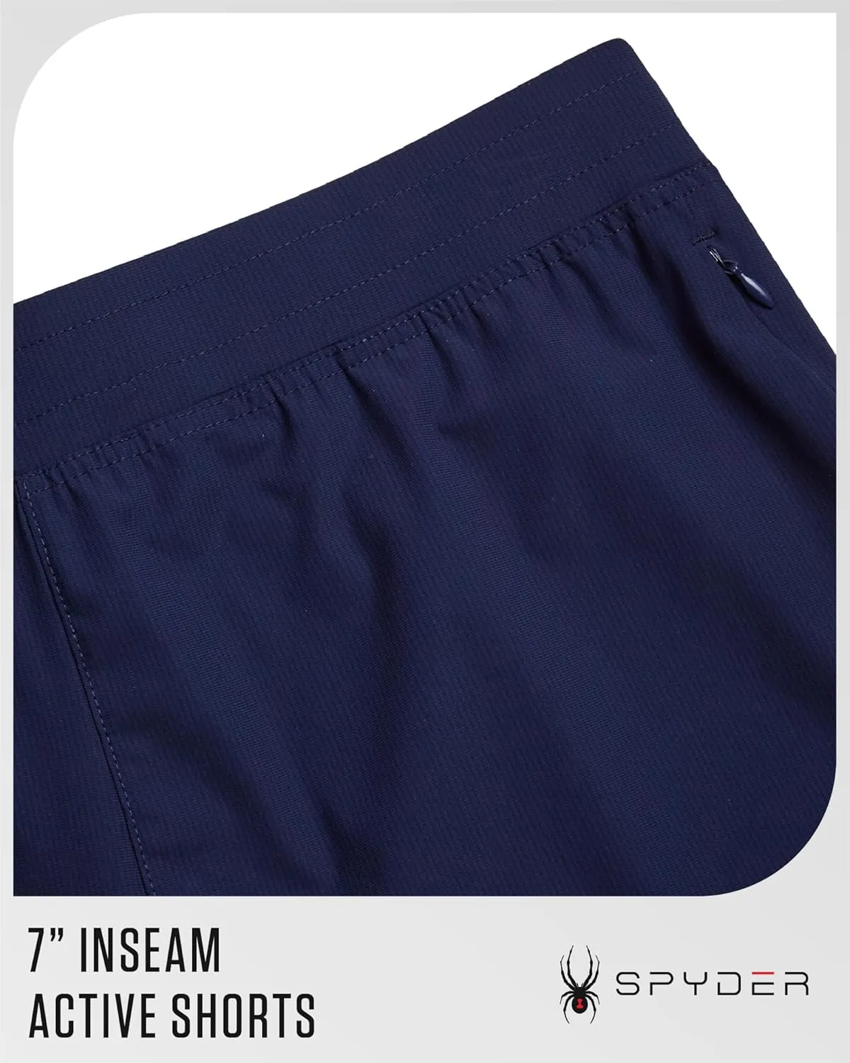 Spyder Men's Gym Shorts - Nylon Stretch 7'' Knit Active Workout Shorts with Zipper Pockets for Running, Hiking (Sizes: S-XL)