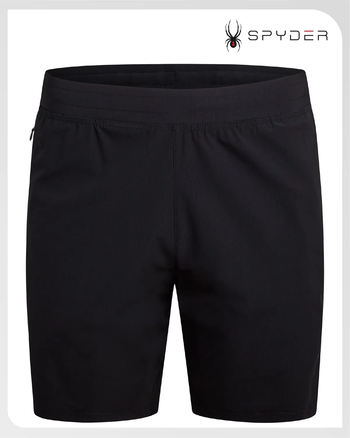 Spyder Men's Gym Shorts - Nylon Stretch 7'' Knit Active Workout Shorts with Zipper Pockets for Running, Hiking (Sizes: S-XL)