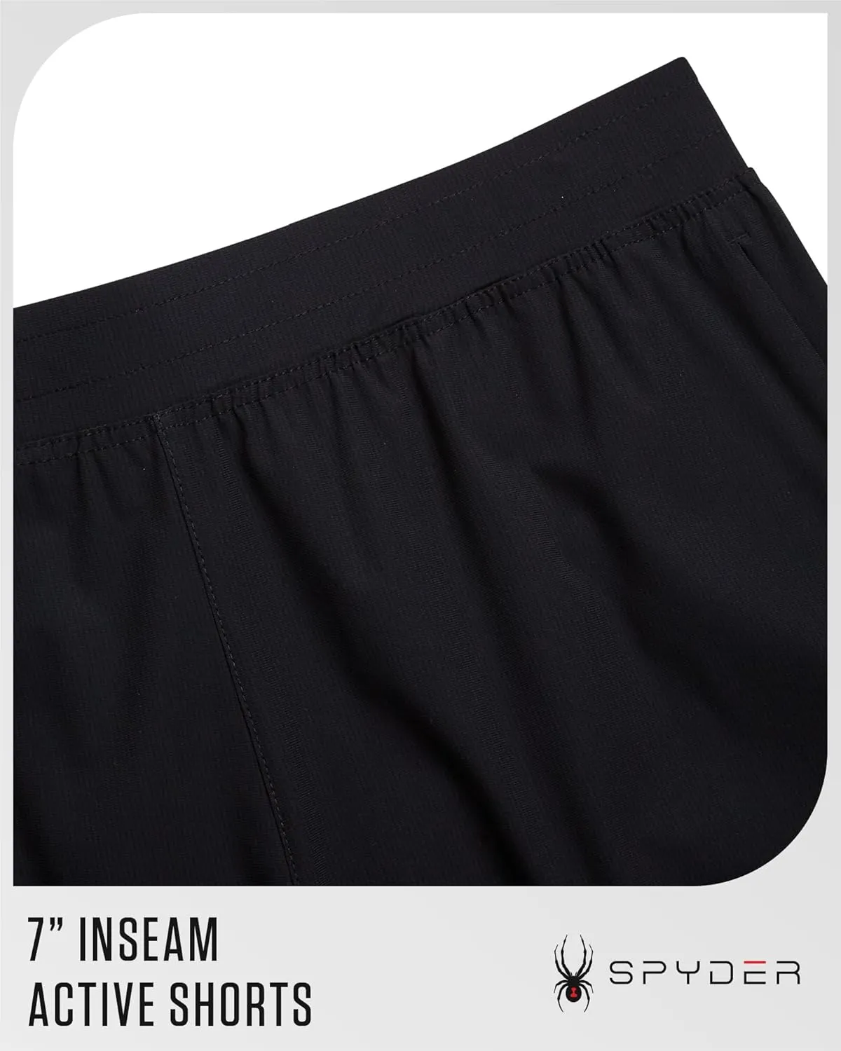 Spyder Men's Gym Shorts - Nylon Stretch 7'' Knit Active Workout Shorts with Zipper Pockets for Running, Hiking (Sizes: S-XL)