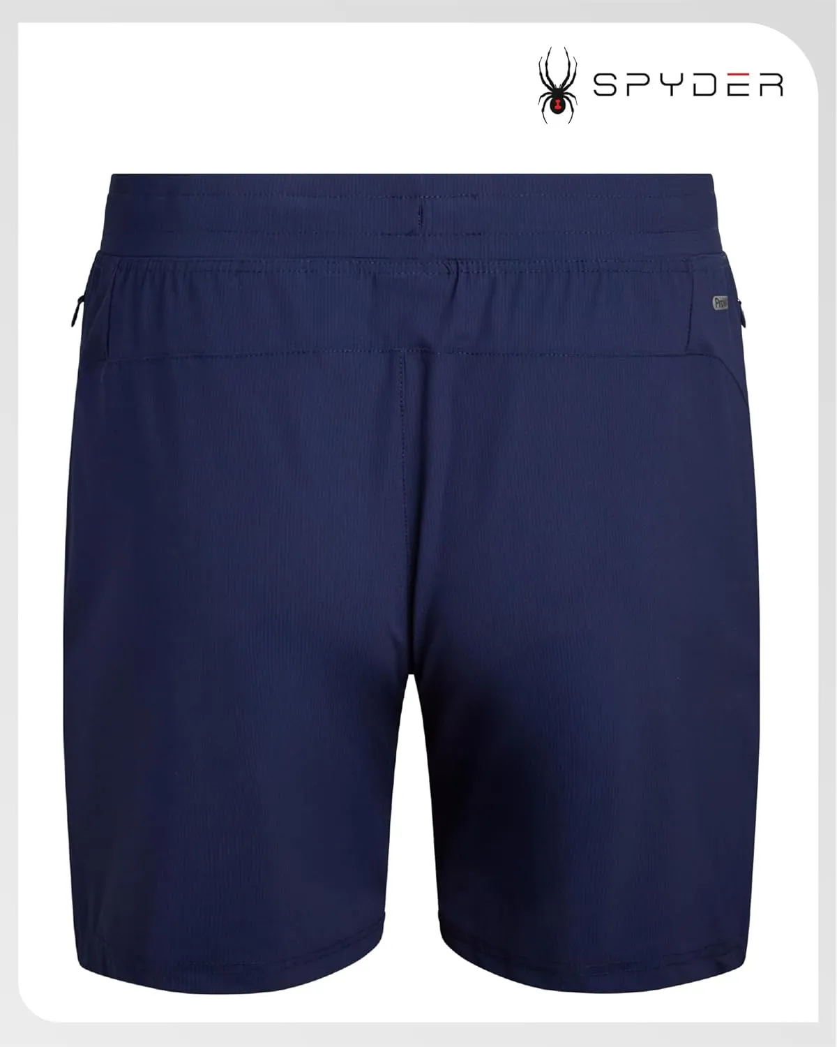 Spyder Men's Gym Shorts - Nylon Stretch 7'' Knit Active Workout Shorts with Zipper Pockets for Running, Hiking (Sizes: S-XL)