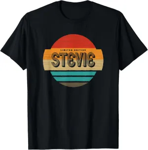 Stevie Name Retro Vintage Sunset Limited Edition T-Shirt