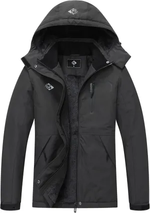 SUOKENI Women's Waterproof Ski Jacket Warm Winter Coat Snowboard Rain Jacket Hooded Windbreaker