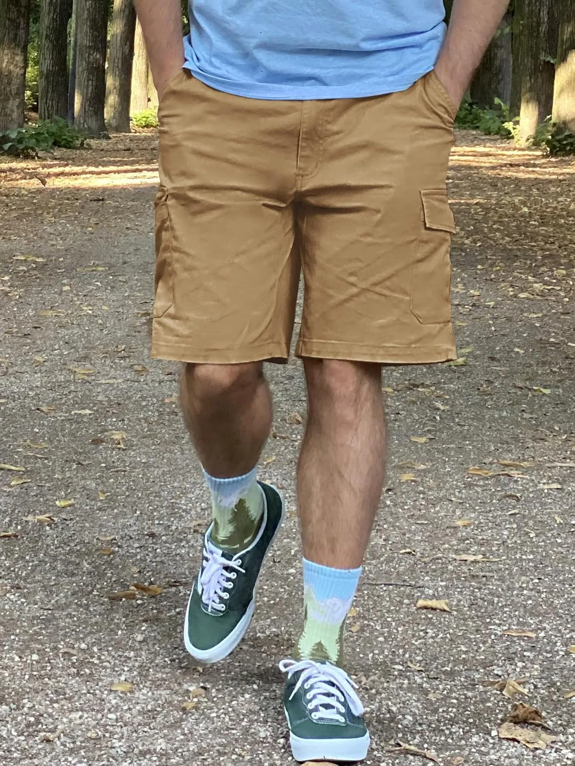 TACVASEN Men's Cargo Shorts Golf Elastic Waist Short for Men Cotton Hiking Shorts Stretchy Workout Short with Pockets