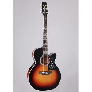 Takamine Thermal Top Series Nex Ac El Guitar With Cutaway In Brown Sunburst Gloss Finish