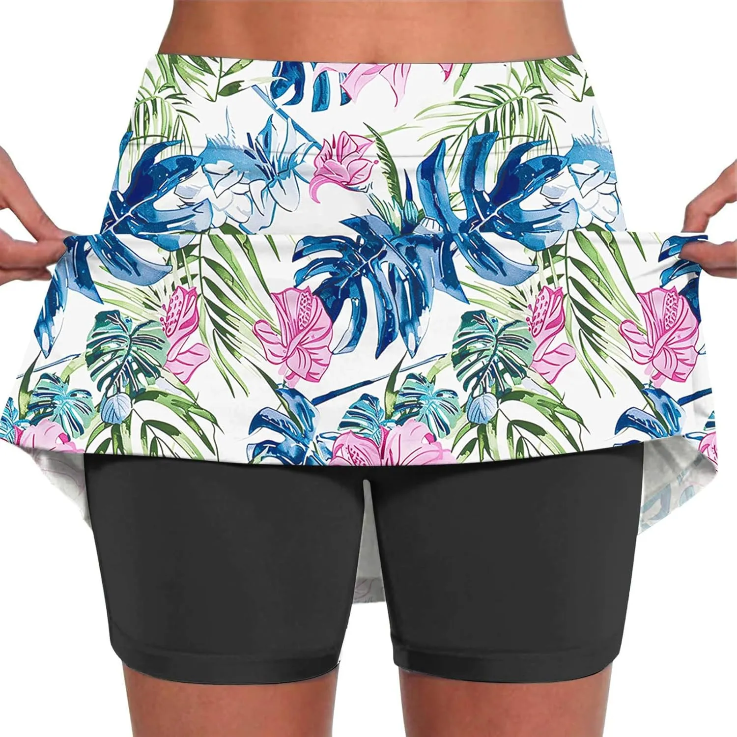 TANGNADE Golf Skirts for Women with Shorts Casual Trendy Skirt Athletic Inner Shorts for Running Tennis Workout Clothes