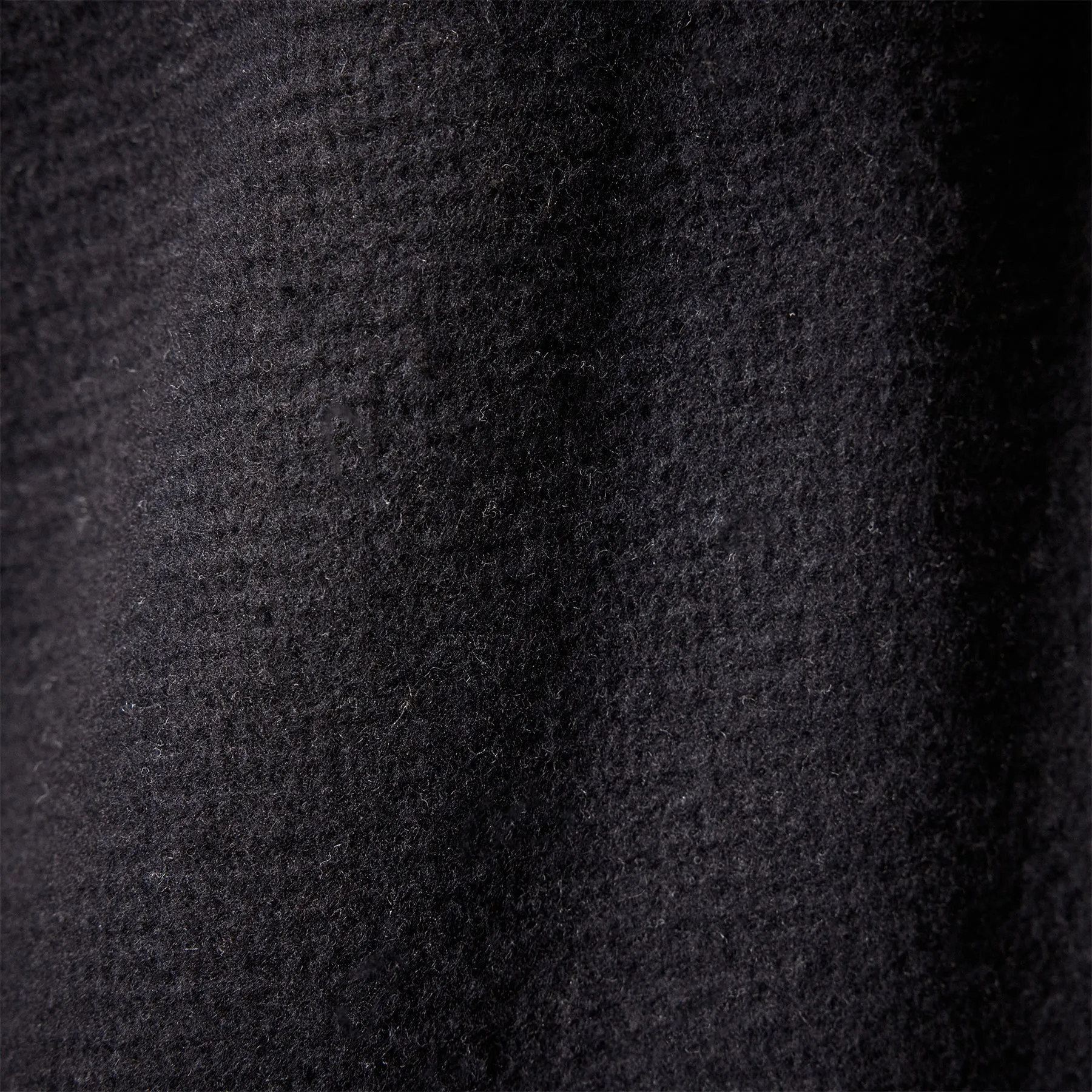 Thermal Knit Split Front Hoodie - Black