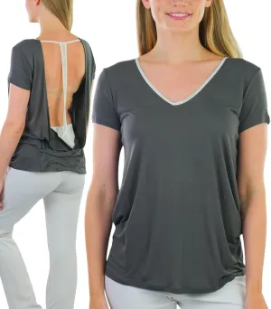 ToBeInStyle Womens Unique Open Back Design Tops Tank Shirt