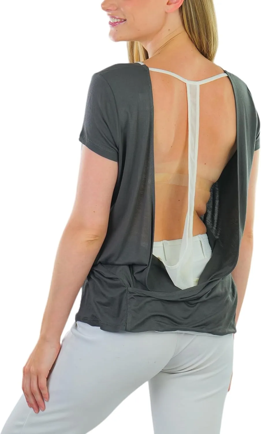 ToBeInStyle Womens Unique Open Back Design Tops Tank Shirt