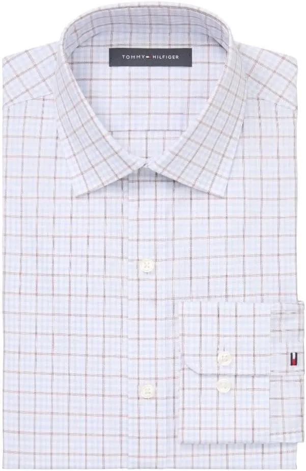 Tommy Hilfiger Men's Dress Shirt Slim Fit Stretch Twill