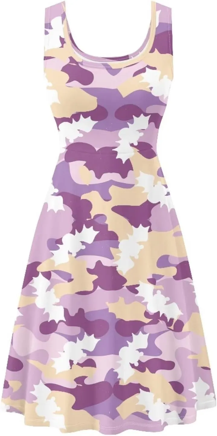Uasibuni Floral Dress for Women Summer T Shirt Dresses