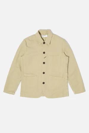 Universal Works Bakers Jacket In Sand Canvas