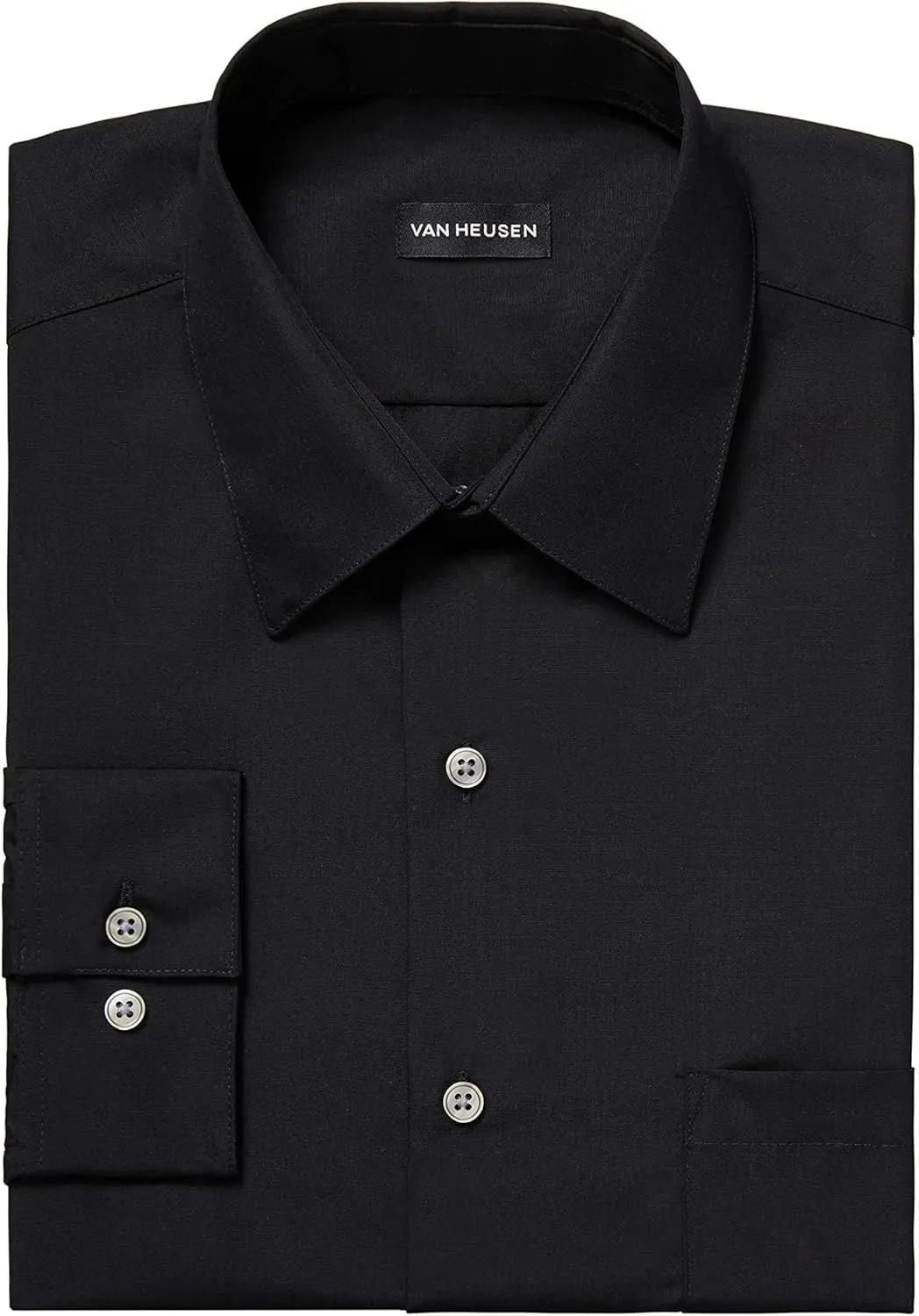 Van Heusen Men's Dress Shirt Regular Fit Poplin Solid