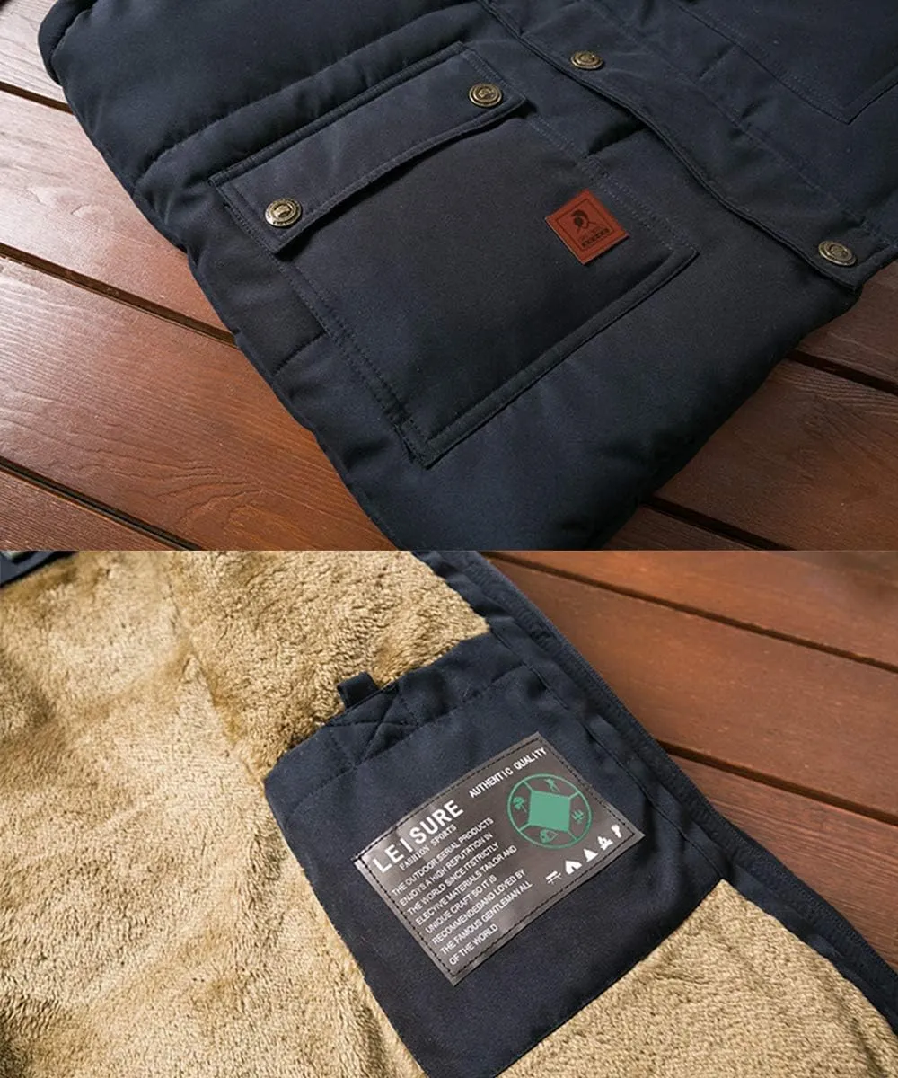 Vcansion Men's Outdoor Stand Collar Fleece Jacket Vest Casual Padded Vest Coats