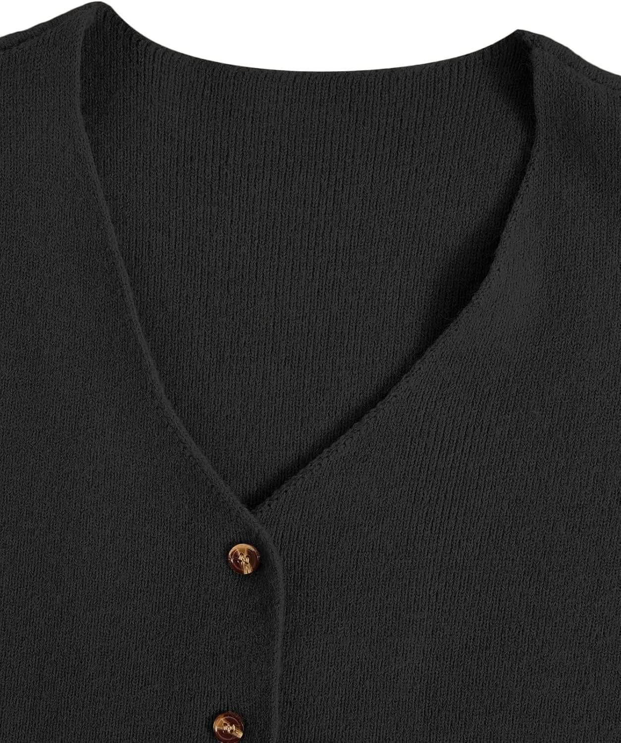 Verdusa Women's Sleeveless Button Front Old Money Knit Sweater Vest