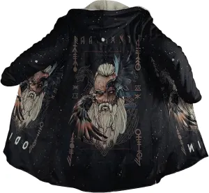 Viking Totem Unisex Coat Father of The Norse Gods Odin Faux Cashmere Warm Soft Cloak Cape Oversize Fashion Jackets