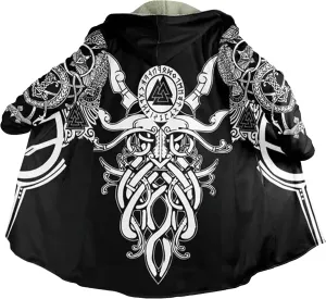 Viking Totem Unisex Coat Father of The Norse Gods Odin Faux Cashmere Warm Soft Cloak Cape Oversize Fashion Jackets