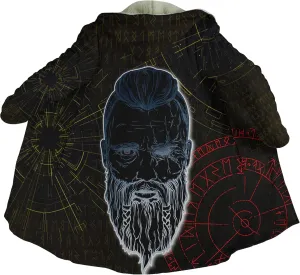 Viking Totem Unisex Coat Father of The Norse Gods Odin Faux Cashmere Warm Soft Cloak Cape Oversize Fashion Jackets