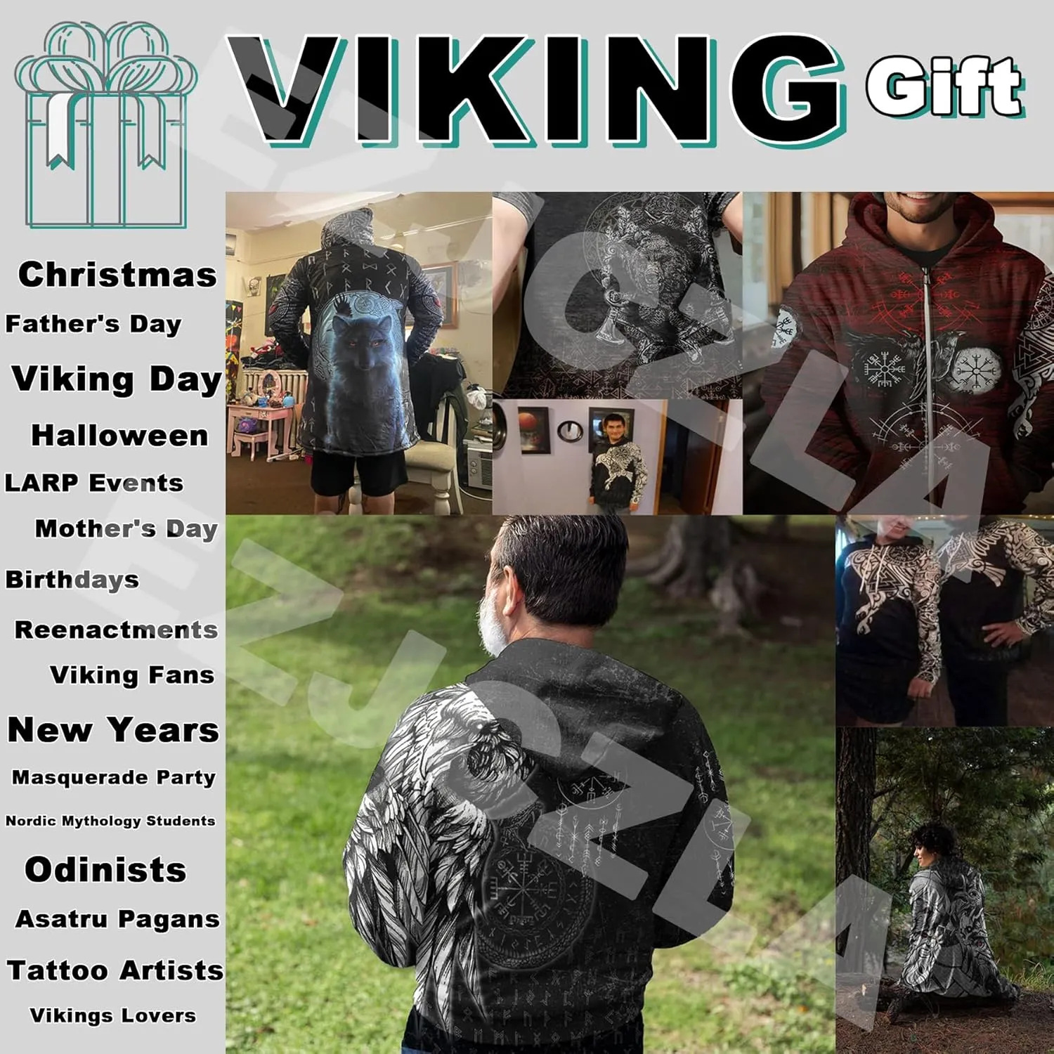 Viking Totem Unisex Coat Father of The Norse Gods Odin Faux Cashmere Warm Soft Cloak Cape Oversize Fashion Jackets