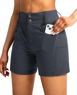Viodia Women's 5" Hiking Golf Shorts with Pockets High Waist Stretch Cargo Short Shorts for Women Casual Summer
