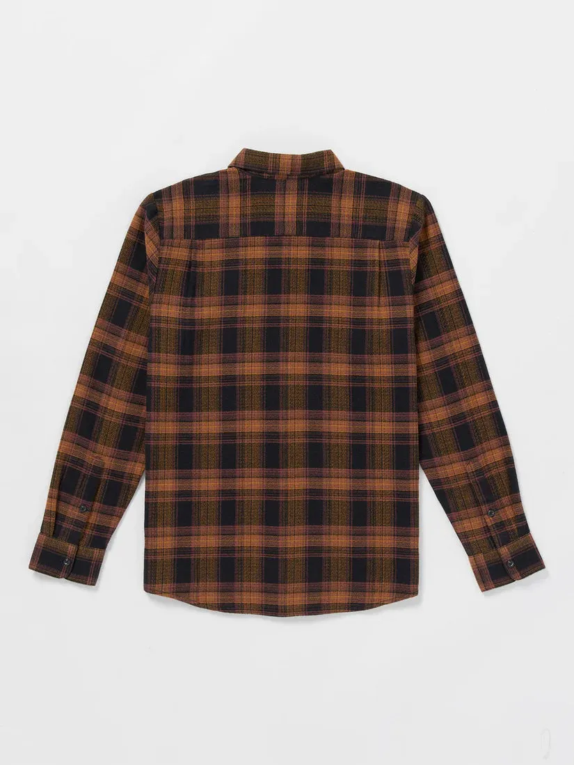 Volcom Men's Baystone Flannel Shirt Black A0532402_BLK