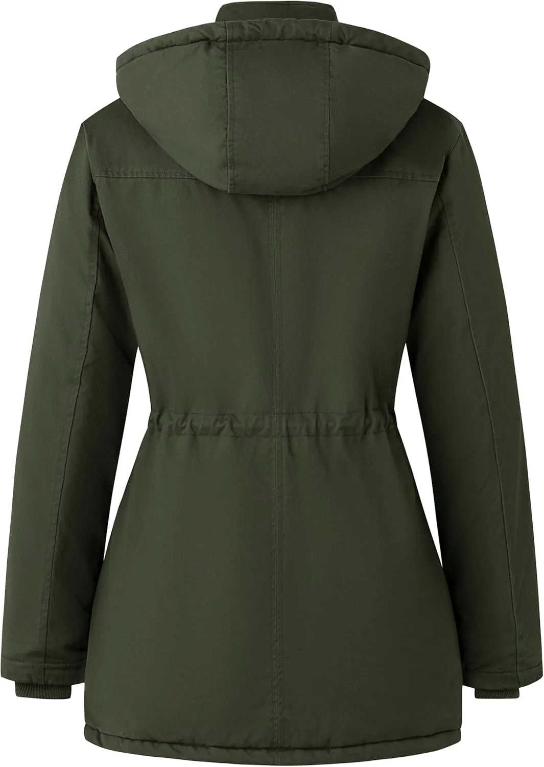 wantdo Women's Winter Thicken Puffer Coat Warm Fleece Lined Parka Jacket with Fur Hood