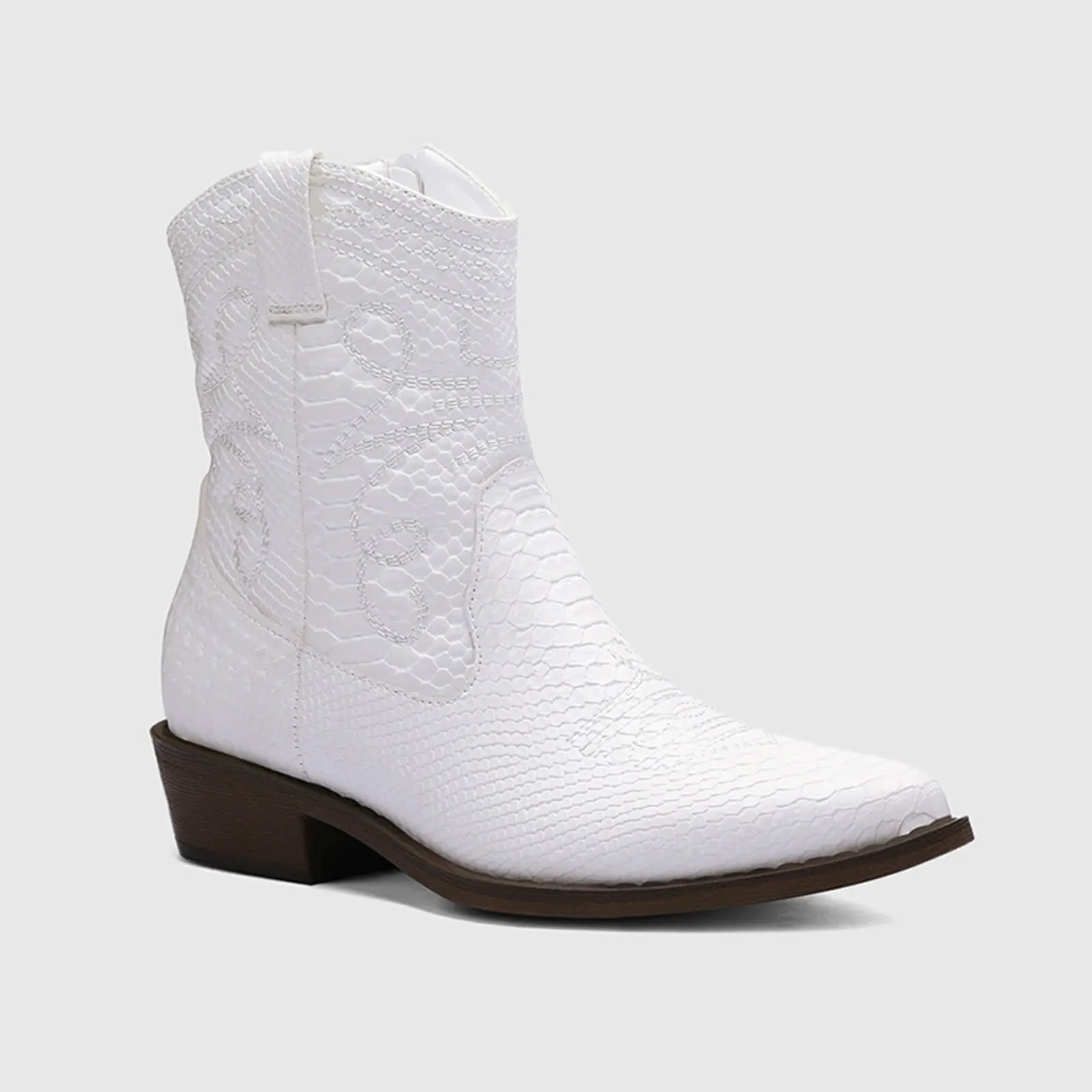 Western Cowboy Ankle Boots Cowgirl Low Heel Booties