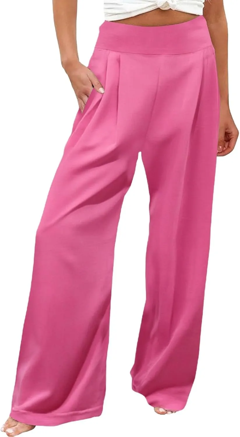 Wide Leg Yoga Pants for Women | Casual Loose Cozy Sweatpants High Waisted Lounge Flowy Pants with Pockets