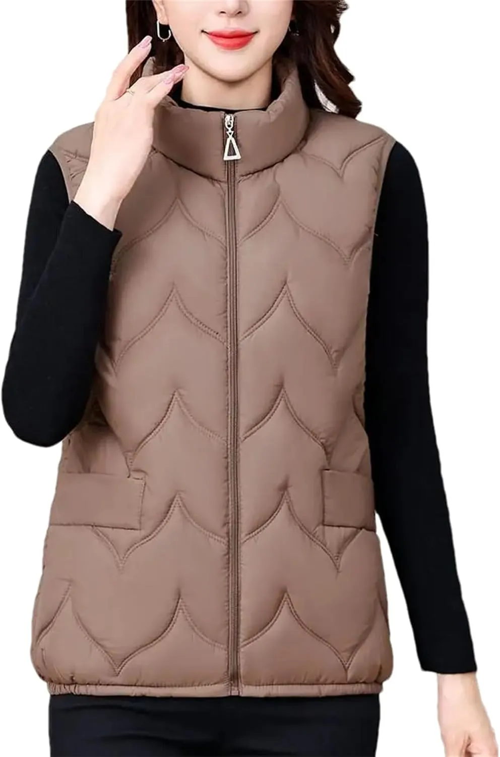 Women Jacket Vest Autumn Winter Short Sleeveless Down Cotton-Padded Vest Coat