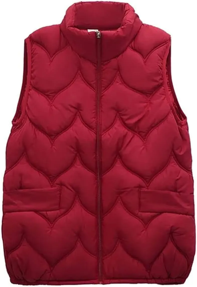 Women Jacket Vest Autumn Winter Short Sleeveless Down Cotton-Padded Vest Coat