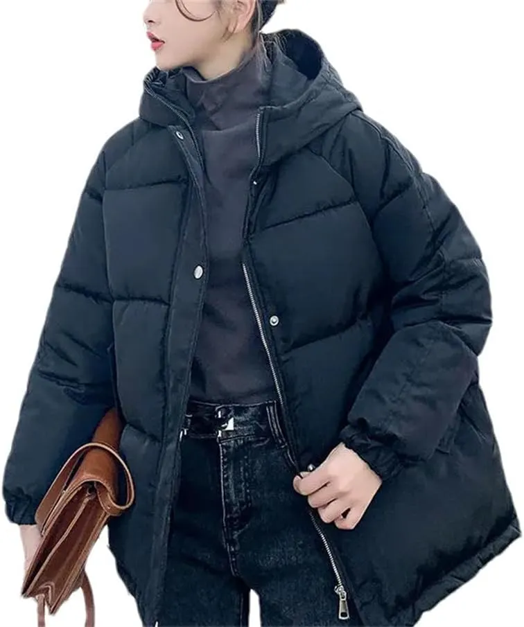 Women Short Jacket Winter Thick Hooded Cotton Padded Coats Female Loose Puffer Parkas