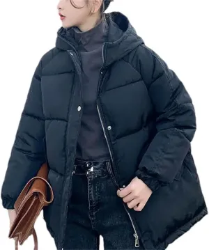 Women Short Jacket Winter Thick Hooded Cotton Padded Coats Female Loose Puffer Parkas