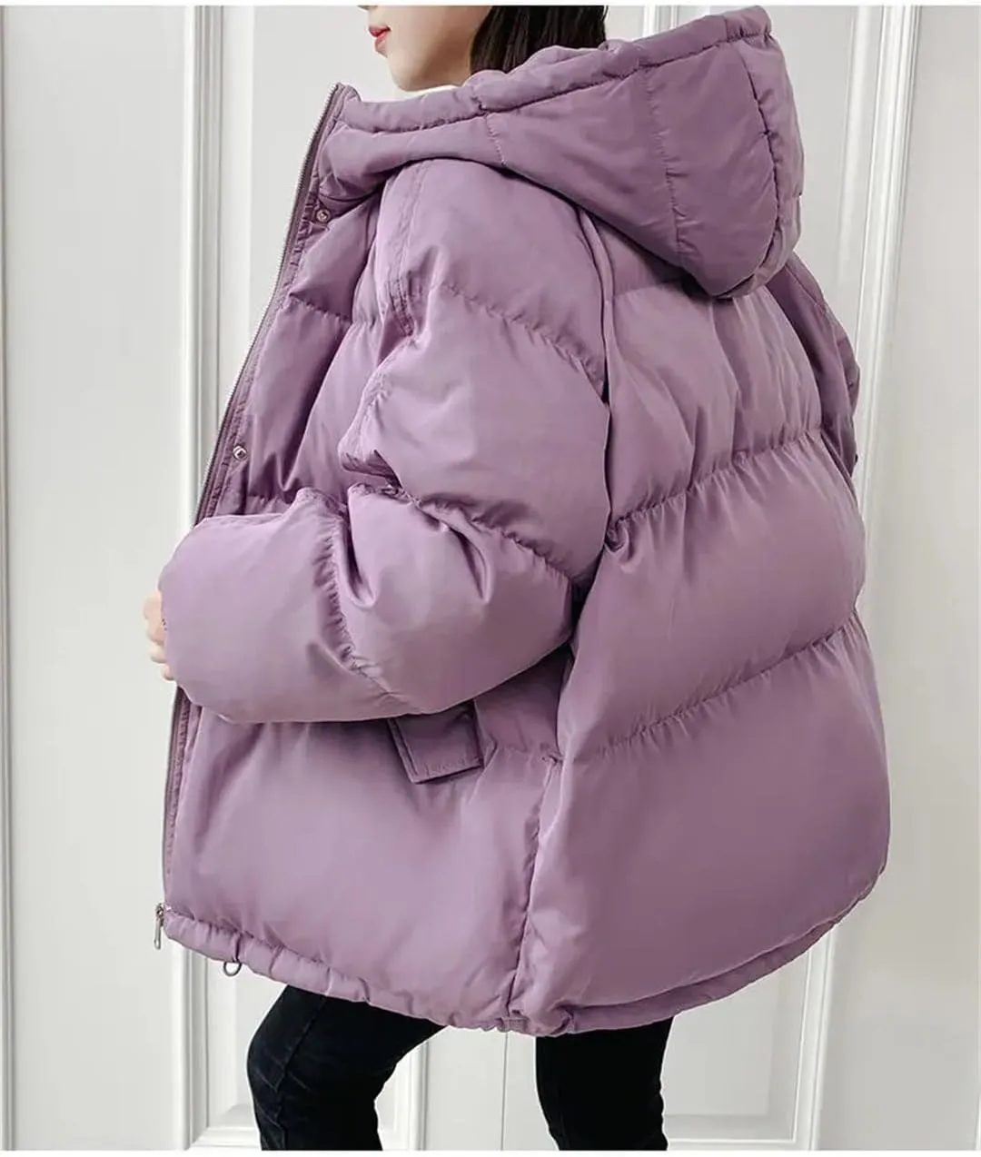 Women Short Jacket Winter Thick Hooded Cotton Padded Coats Female Loose Puffer Parkas