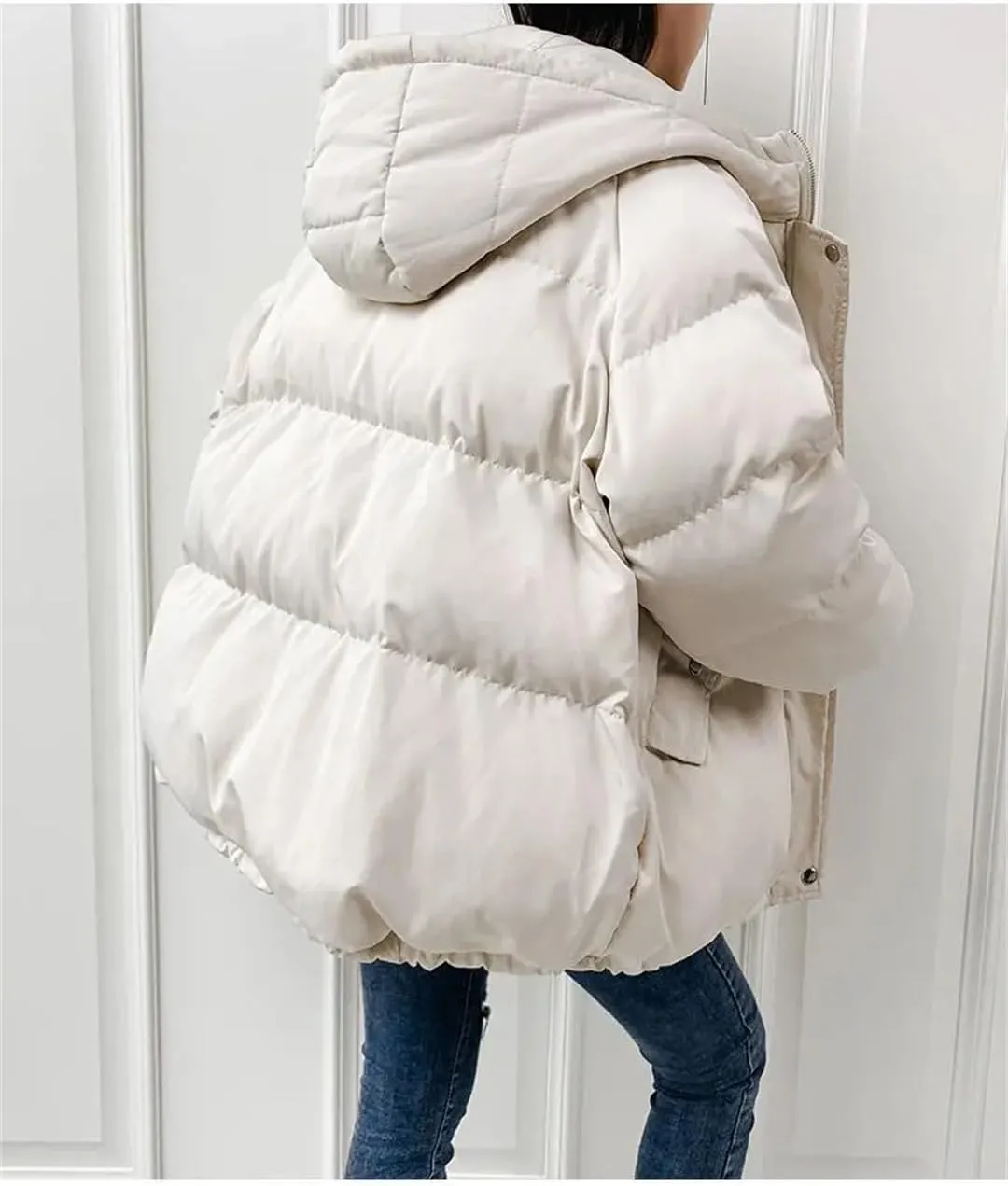 Women Short Jacket Winter Thick Hooded Cotton Padded Coats Female Loose Puffer Parkas