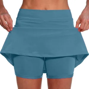 Women Tennis Skirt with Shorts High Waisted Stretchy Golf Skorts with Pockets Casual Athletic Skirts