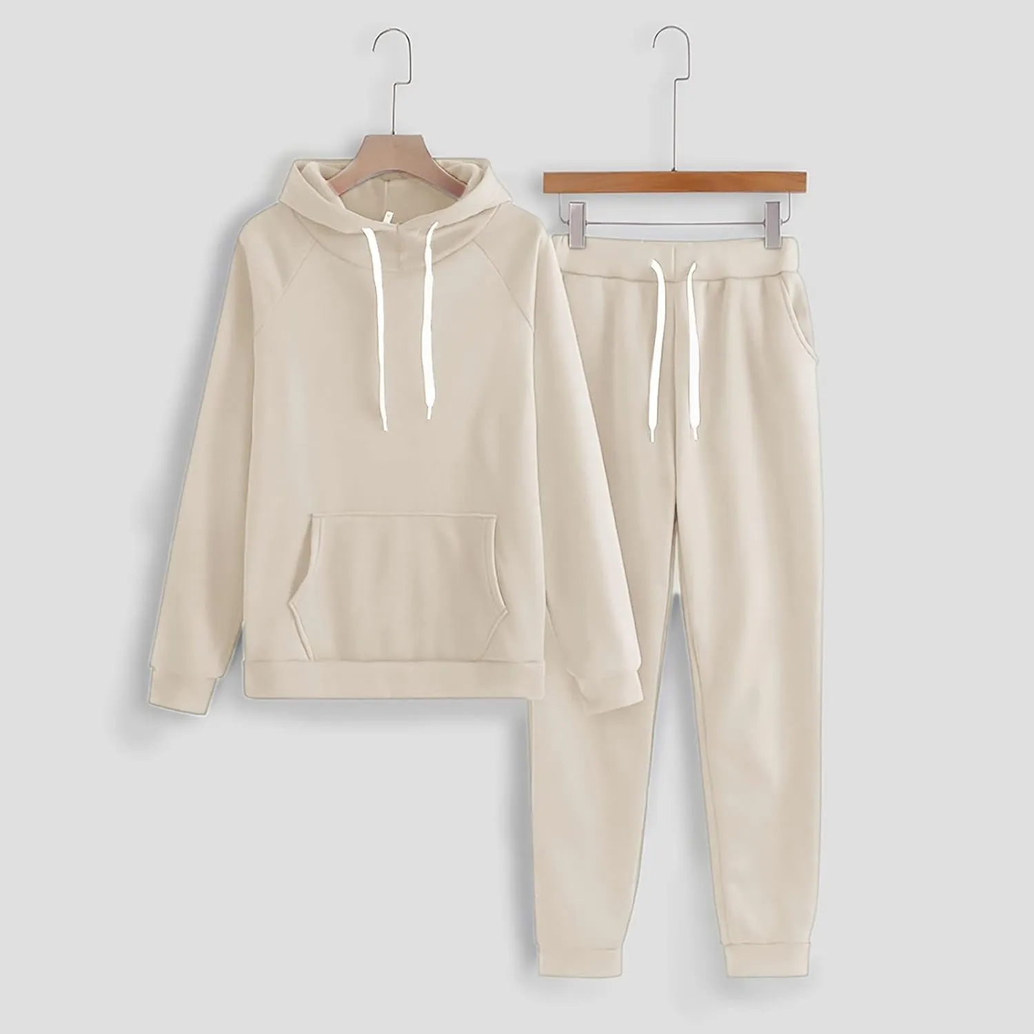Women's 2 Piece Tracksuit Long Sleeve Crewneck Elastic Waist Sweatpants Top and Wide Leg Pants