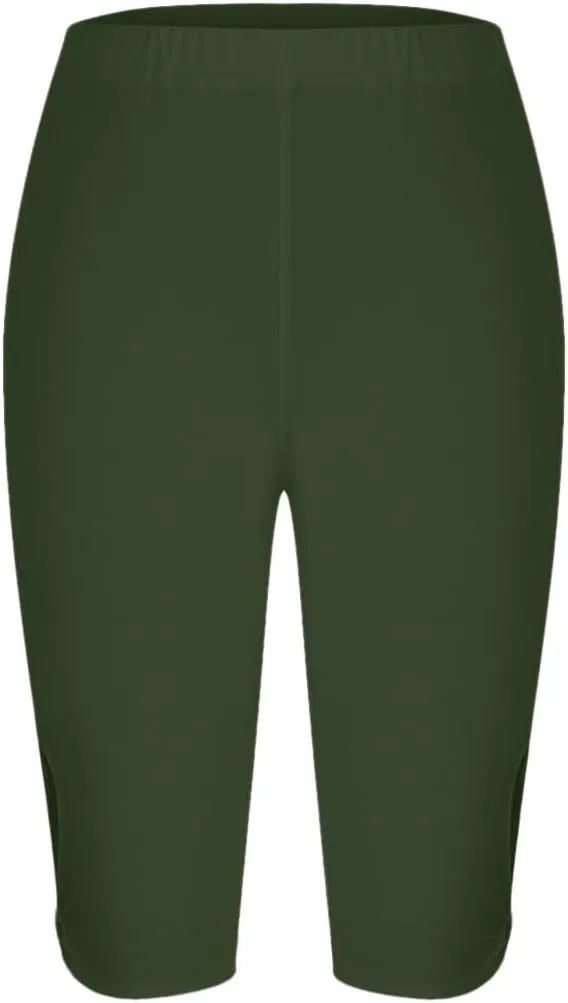 Womens Capris for Summer Tummy Control Cropped High Waist Yoga Bottoms Stretchy Leggings Workout Compression Pants