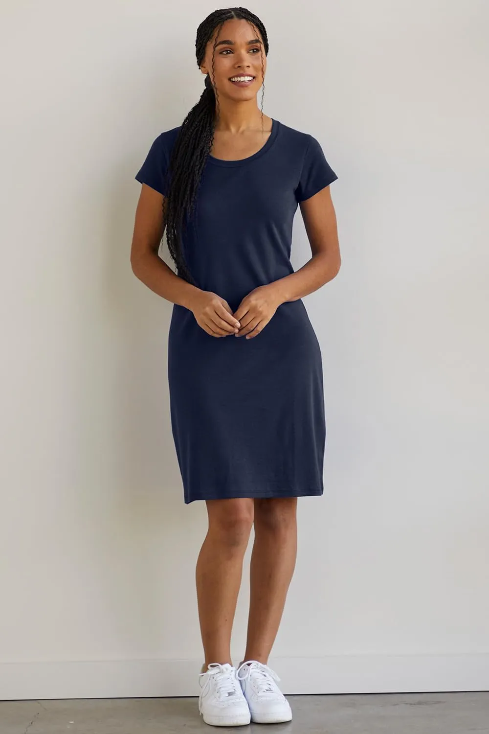 Women's Organic All-Cotton Scoop Neck T-Shirt Dress