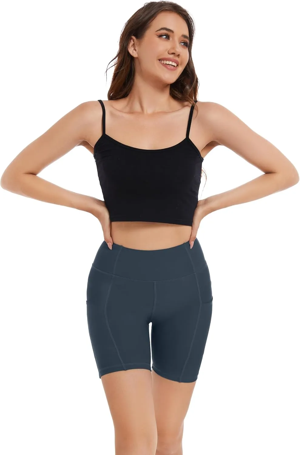 Womens Period Swim Shorts High Waisted Board Shorts with Pockets UPF 50  Menstrual Swimwear Quick Dry Swimsuit Bottoms