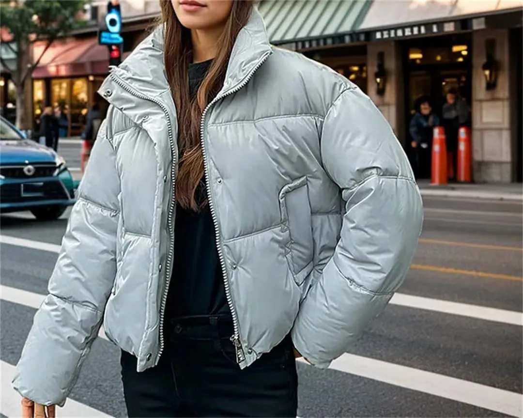 Women's Puffer Warm Jacket Short Removable Sleeve Down Cotton-Padded Clothes Thicken Jacket Coat