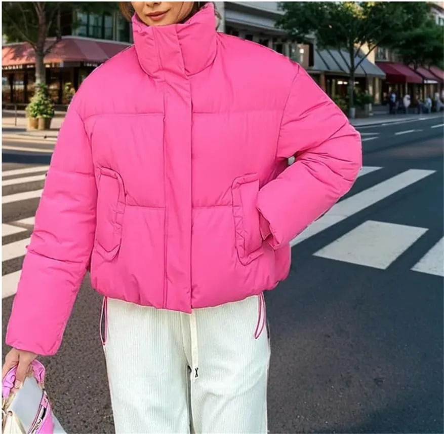 Women's Puffer Warm Jacket Short Removable Sleeve Down Cotton-Padded Clothes Thicken Jacket Coat