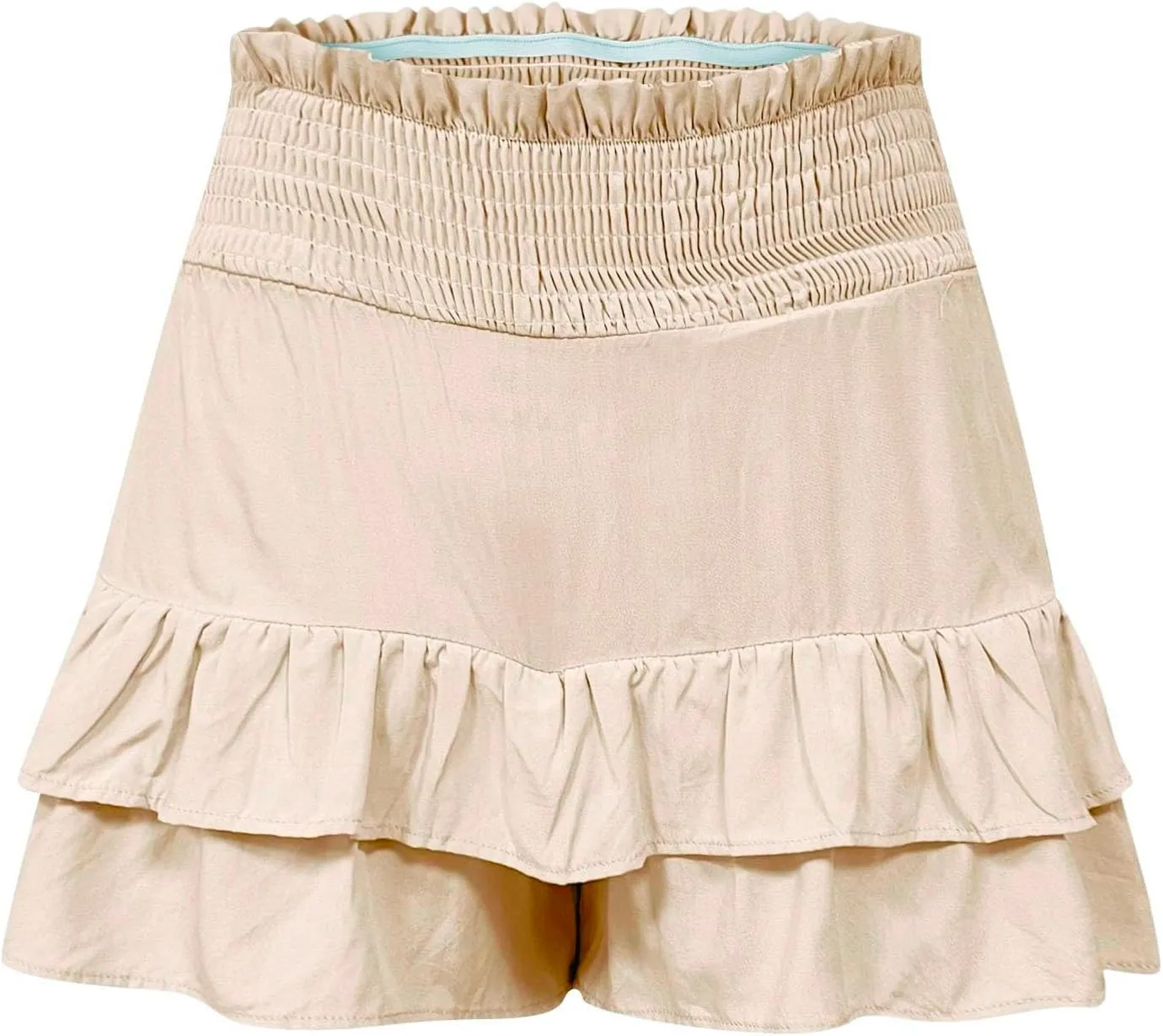 Womens Ruffle Flowy Shorts Casual Boho Elastic High Waisted Butterfly Shorts Cute Summer Tiered Tennis Skorts for Women