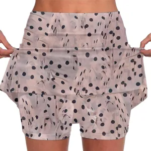 Women's Tennis Skorts Plus Size Polka Dot Printed Active Athletic Golf Skirts with Built in Shorts Workout 2 in 1 Activewear
