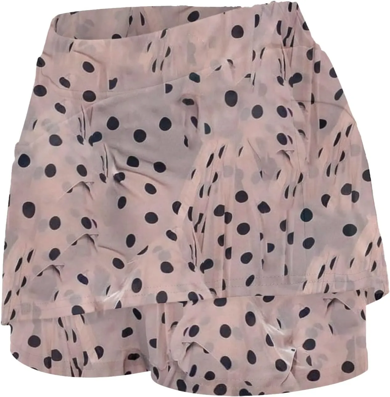 Women's Tennis Skorts Plus Size Polka Dot Printed Active Athletic Golf Skirts with Built in Shorts Workout 2 in 1 Activewear