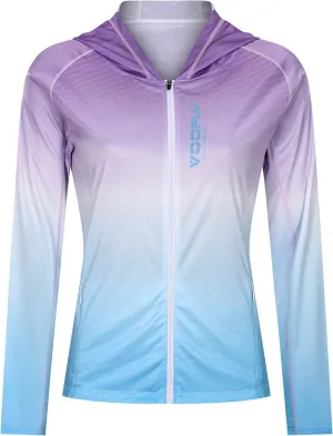 Women's UPF 50  Sun Protection Shirt Printed UV Hoodie Jacket Full Zip with Pockets