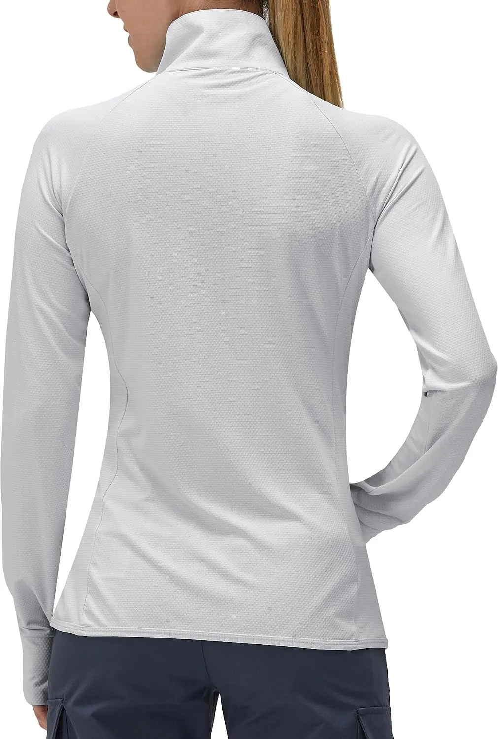 Women's UPF 50  UV Sun Protection Clothing Long Sleeve Athletic Hiking Shirts Lightweight SPF Zip Up Outdoor Jacket