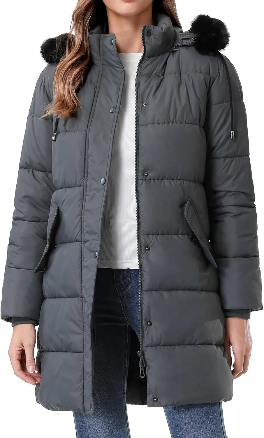 Women's Warm Winter Coat Waterproof Long Puffer Jacket Thickened Down Jacket