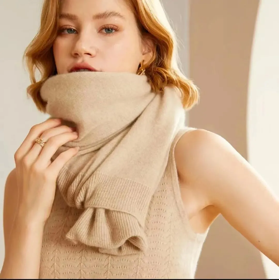 Women's Wool Knitted Poncho Cardigan Shawl Warm Soft Shoulder Neck Protect Scarf Cape Dual-Use Cloak